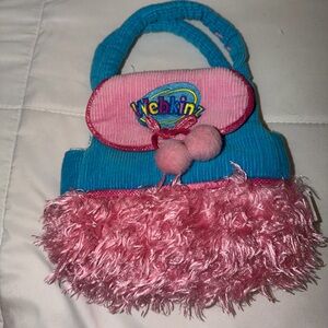 Webkinz Pink and Blue Kids Furry Handbag